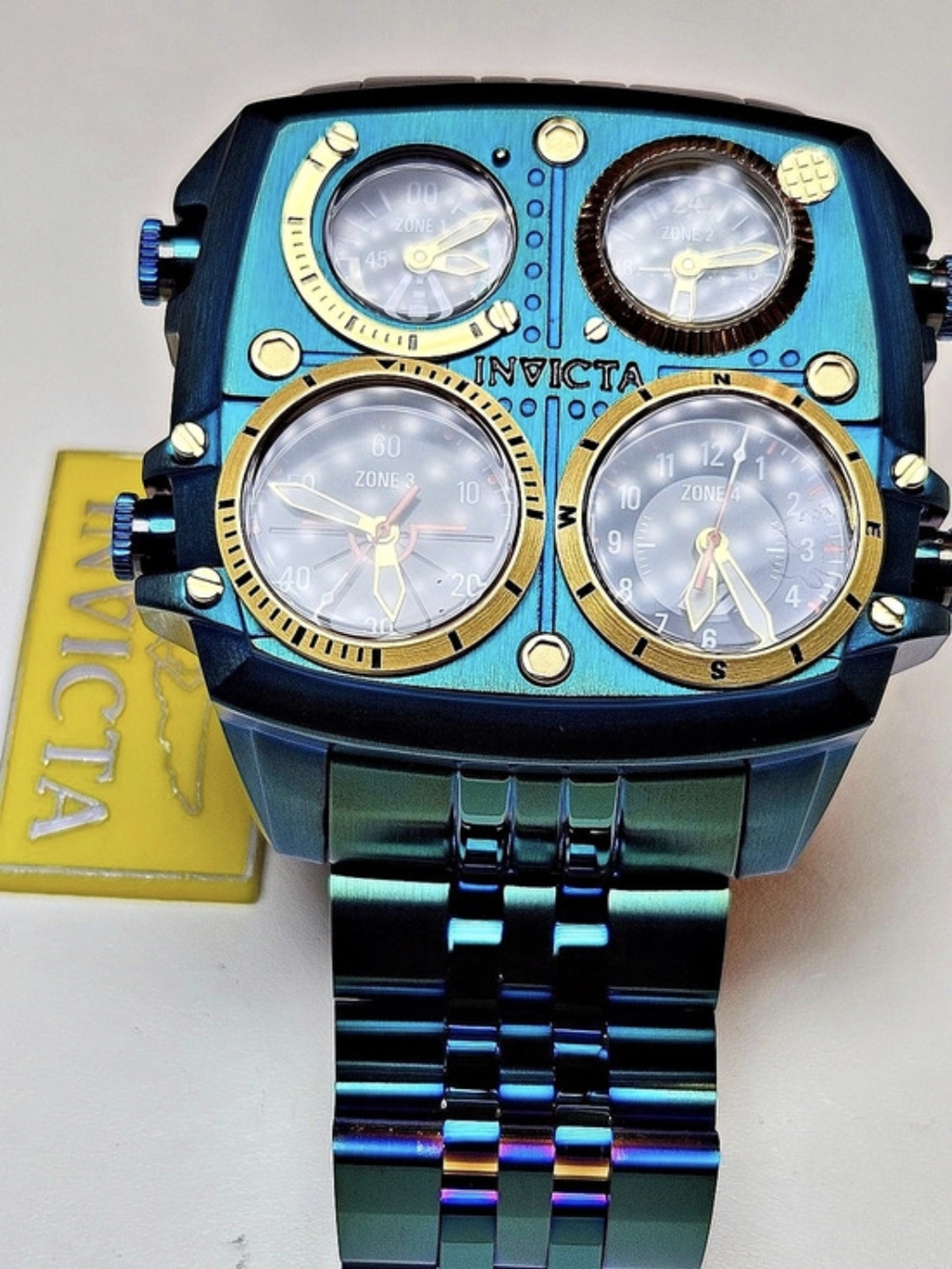 Invicta 2021 Aviator Model 39281 Blue & Gold Watch
